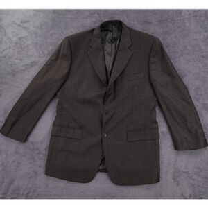 Missoni‎ Blazer Mens 44R Brown Windowpane Wool Preppy Sport Coat Business Italy